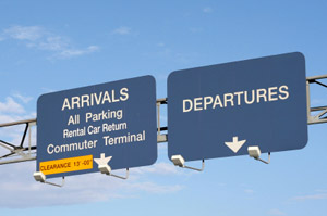 Arrivals/Departures Sign