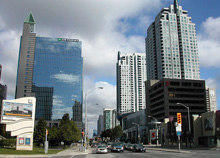 A photo of North York, Ontario downtown